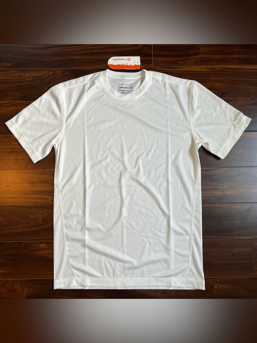 Merrell Men’s Opti-Wick White Performance T-Shirt, S, NWT
